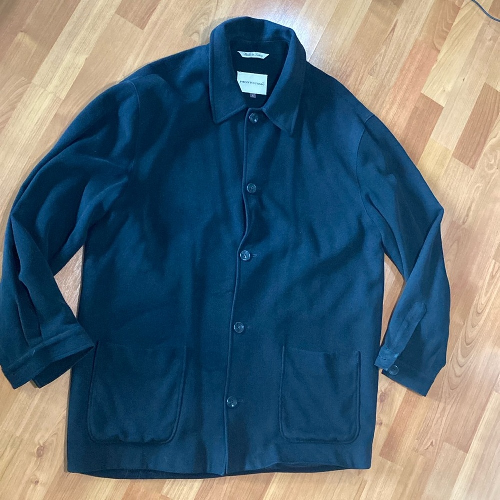 Pronto Uomo Black Turkish Twill Coat